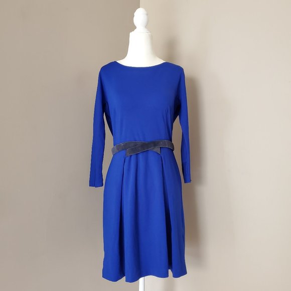Anthropologie Girls From Savoy Blue Ponte Knit Dress (as Seen on Taylor Swift) - Picture 7 of 16